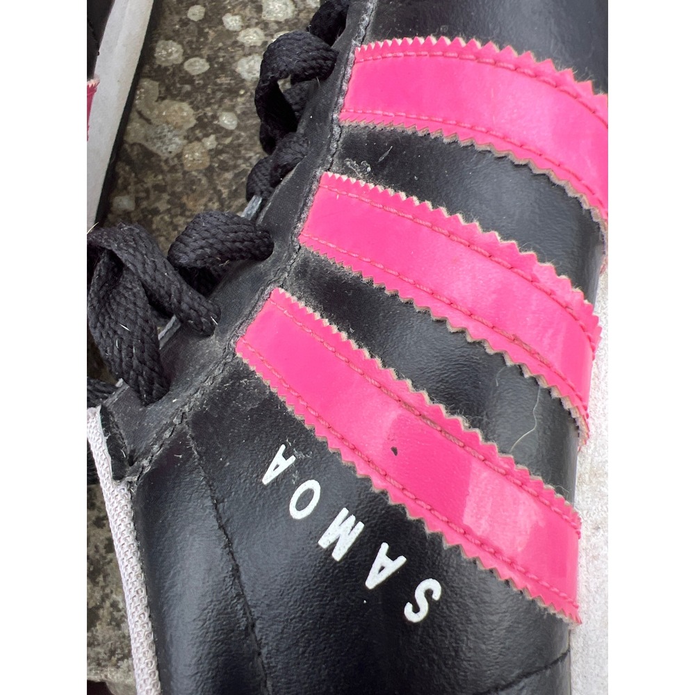 Adidas Samoa Sneakers Black Pink Stripe Casual Shoes Women's - Picture 7 of 7